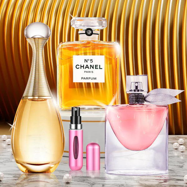 Kit de Perfumes Icónicos - La Vie Est Belle, Chanel Nº5 y J'adore